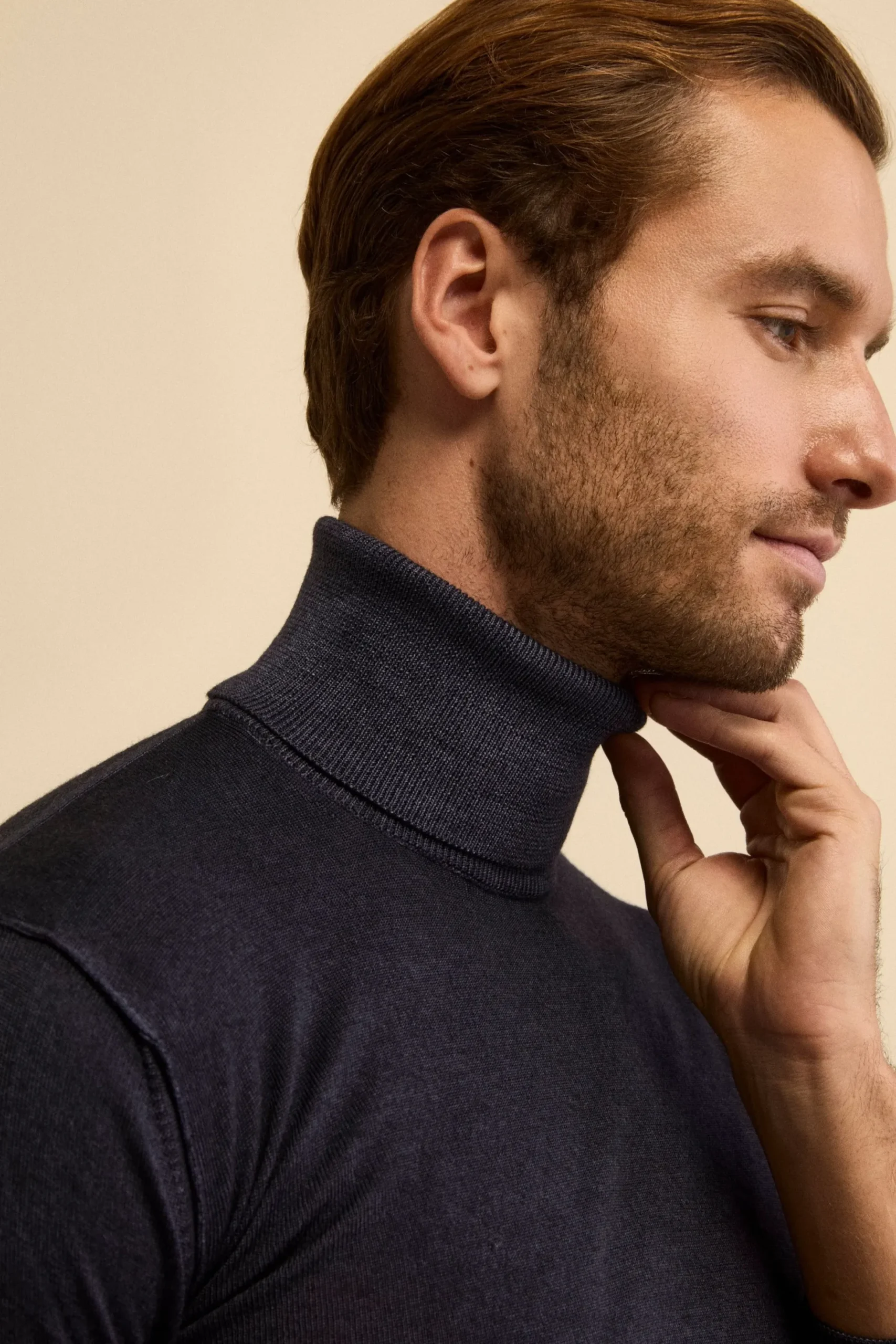 Dolcevita Uomo in Lana Merino - BLU MARINE