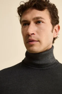 Dolcevita Uomo in Lana Merino - GRIGIO SCURO
