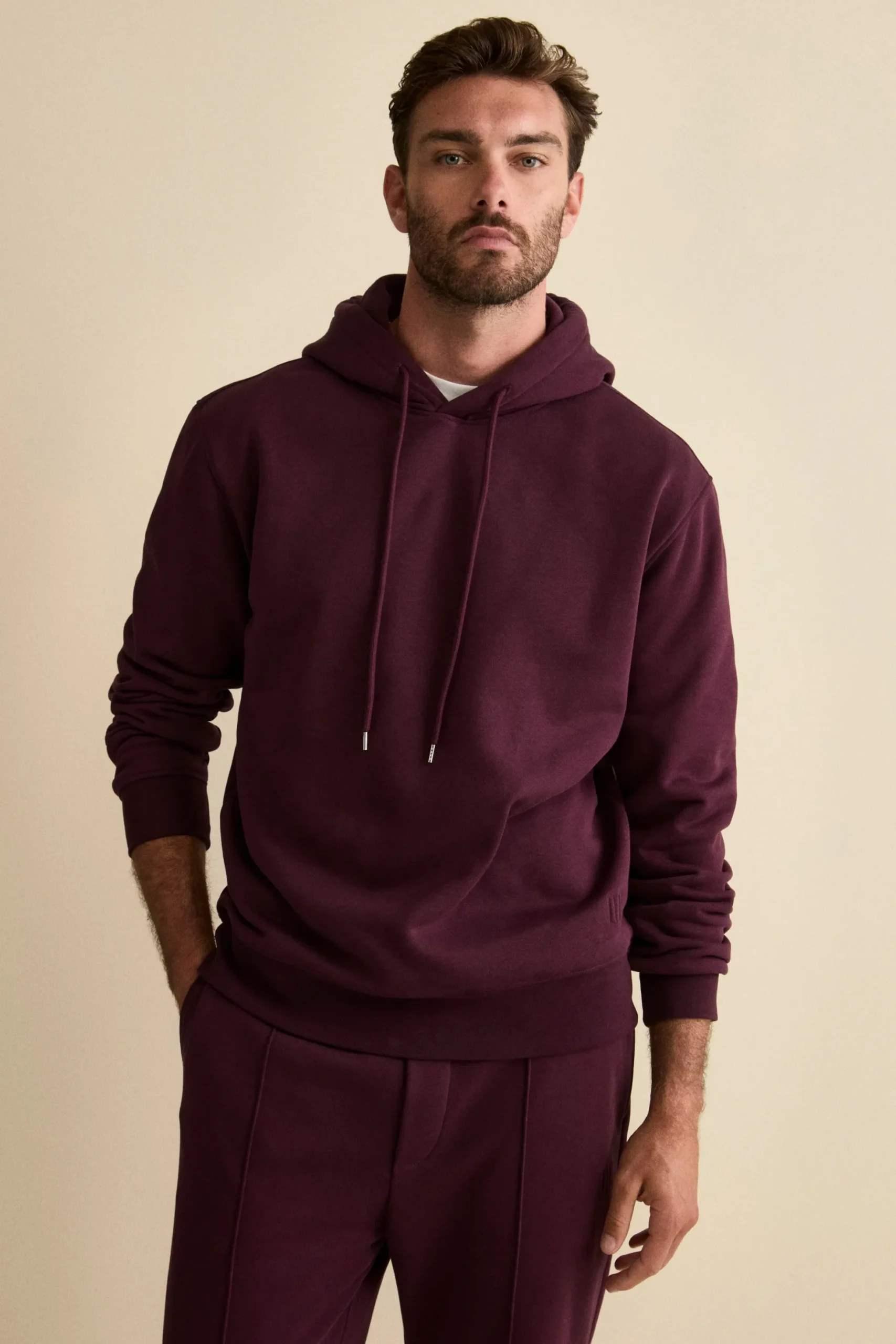 Felpa Sportiva con Cappuccio - VINO