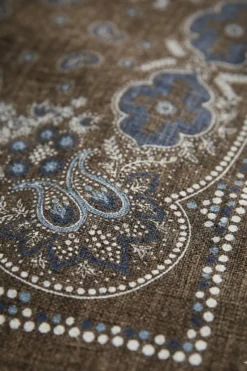 Foulard in Cotone con Stampa Fantasia - FANT. MARRONE