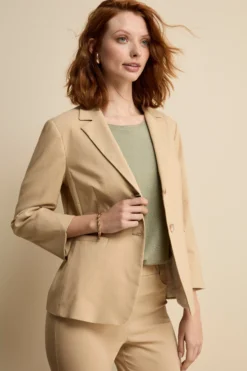 Giacca Basic in Bengalina - BEIGE