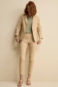 Giacca Basic in Bengalina - BEIGE