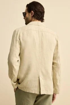 Giacca Beige in Lino - BEIGE