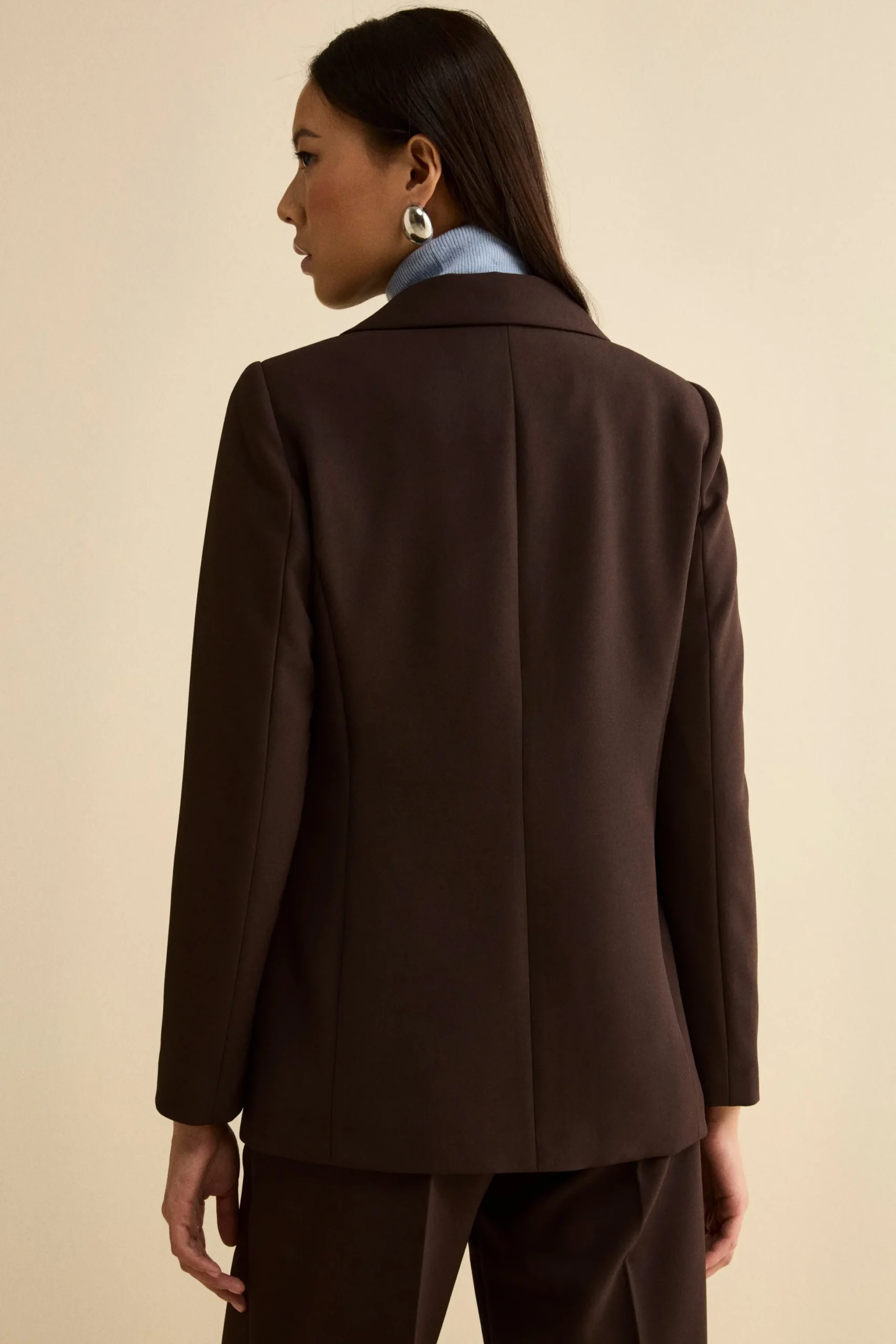 Giacca Bistretch Foderata Regular Fit - MARRONE