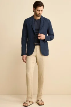 Giacca Blu in Lino - BLU NOTTE