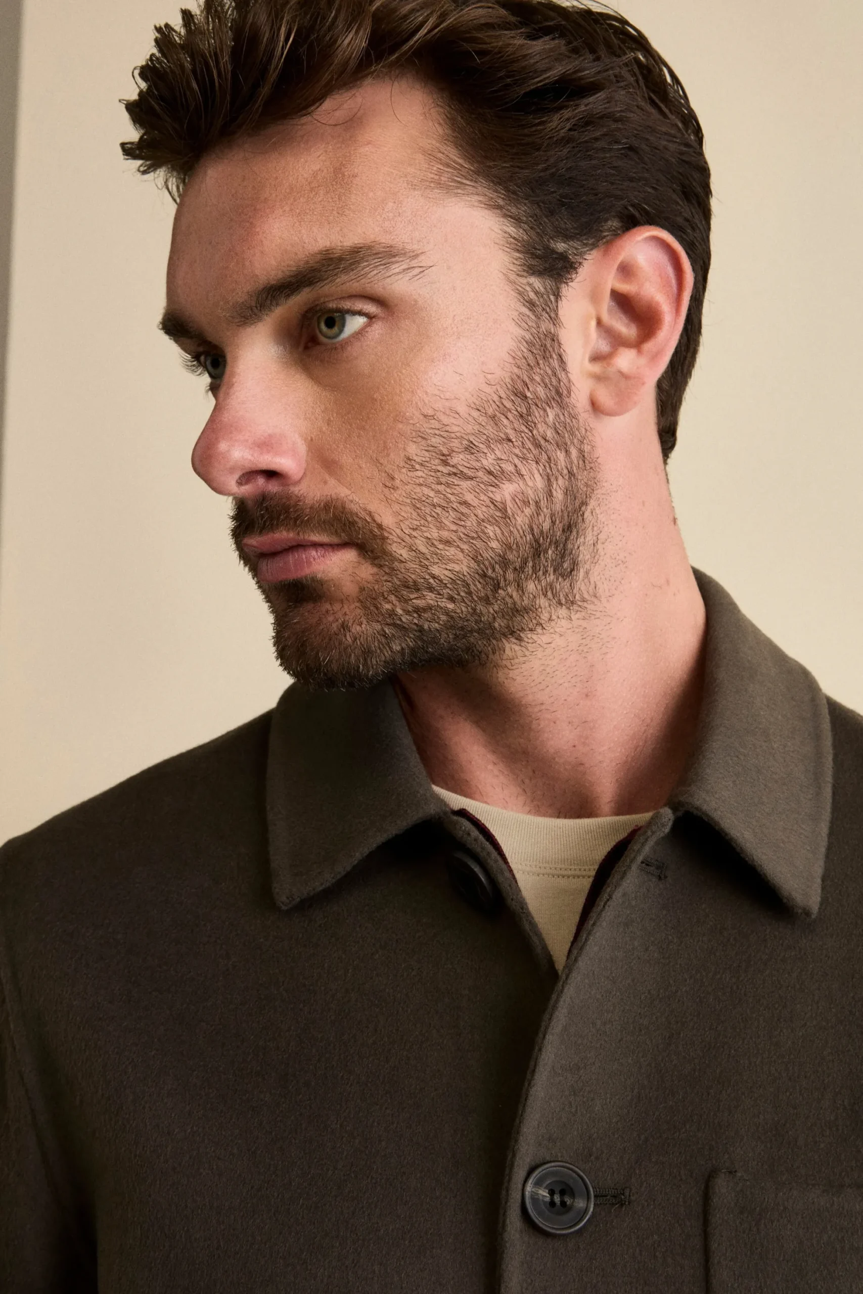 Giacca Camicia in Misto Lana - GRIGIO SCURO
