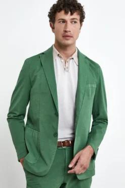 Giacca Casual in Cotone - VERDE