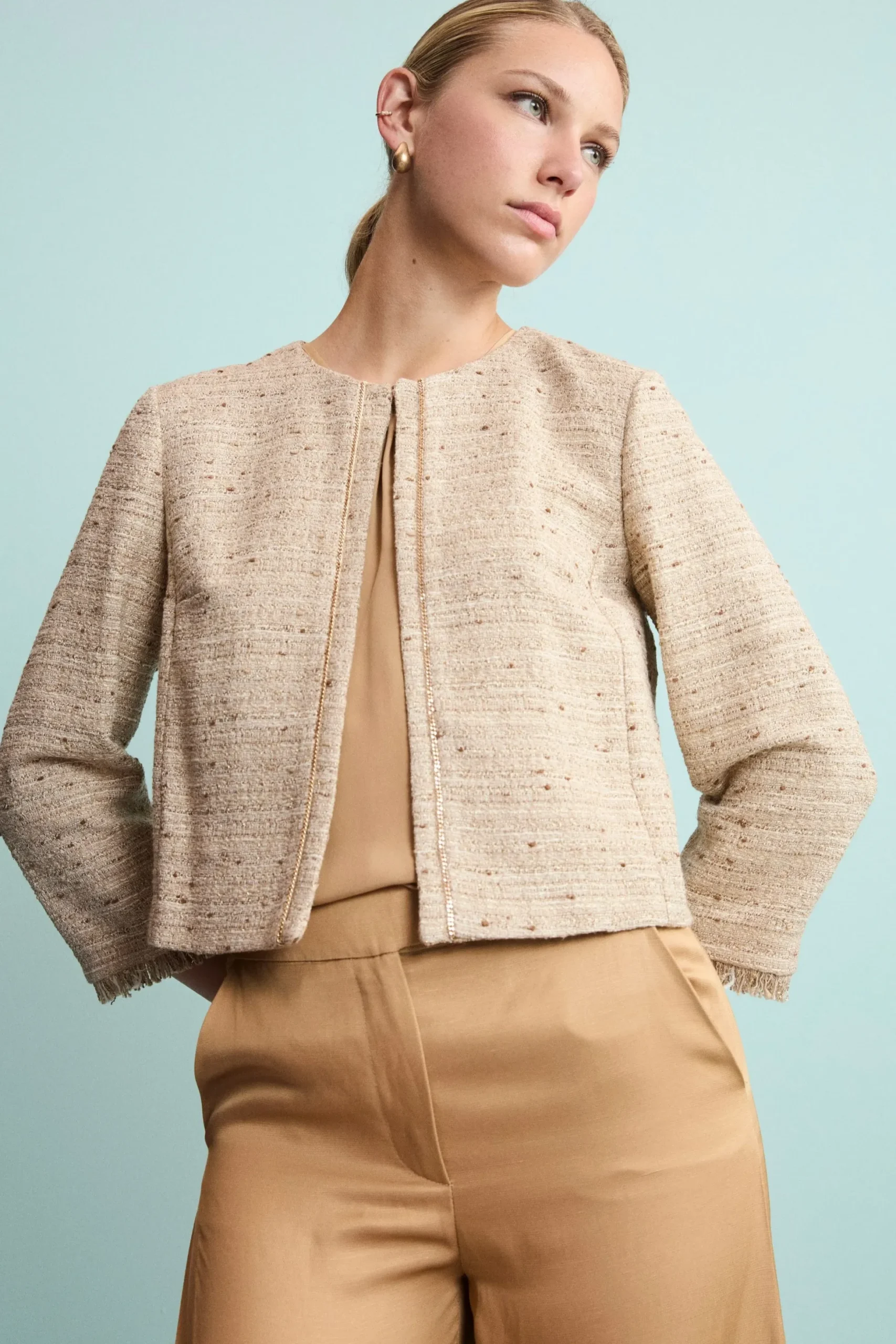 Giacca Chanel Elegante con Lurex - ECRU