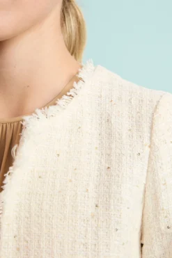 Giacca Chanel Elegante con Paillettes - AVORIO