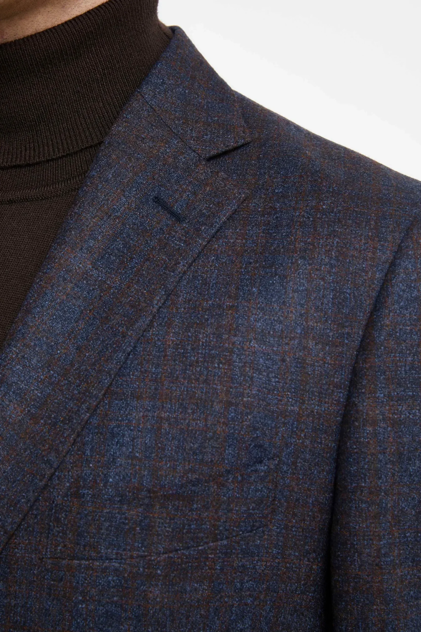 Giacca Check in Lana - BLU QUADRI