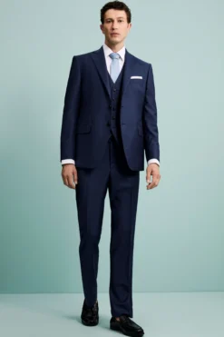 Giacca da Cerimonia in Lana Vergine Drop 6 - BLU
