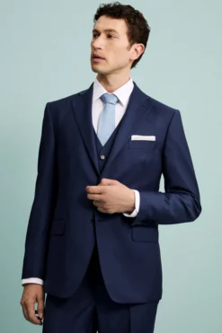 Giacca da Cerimonia in Lana Vergine Drop 4 - BLU