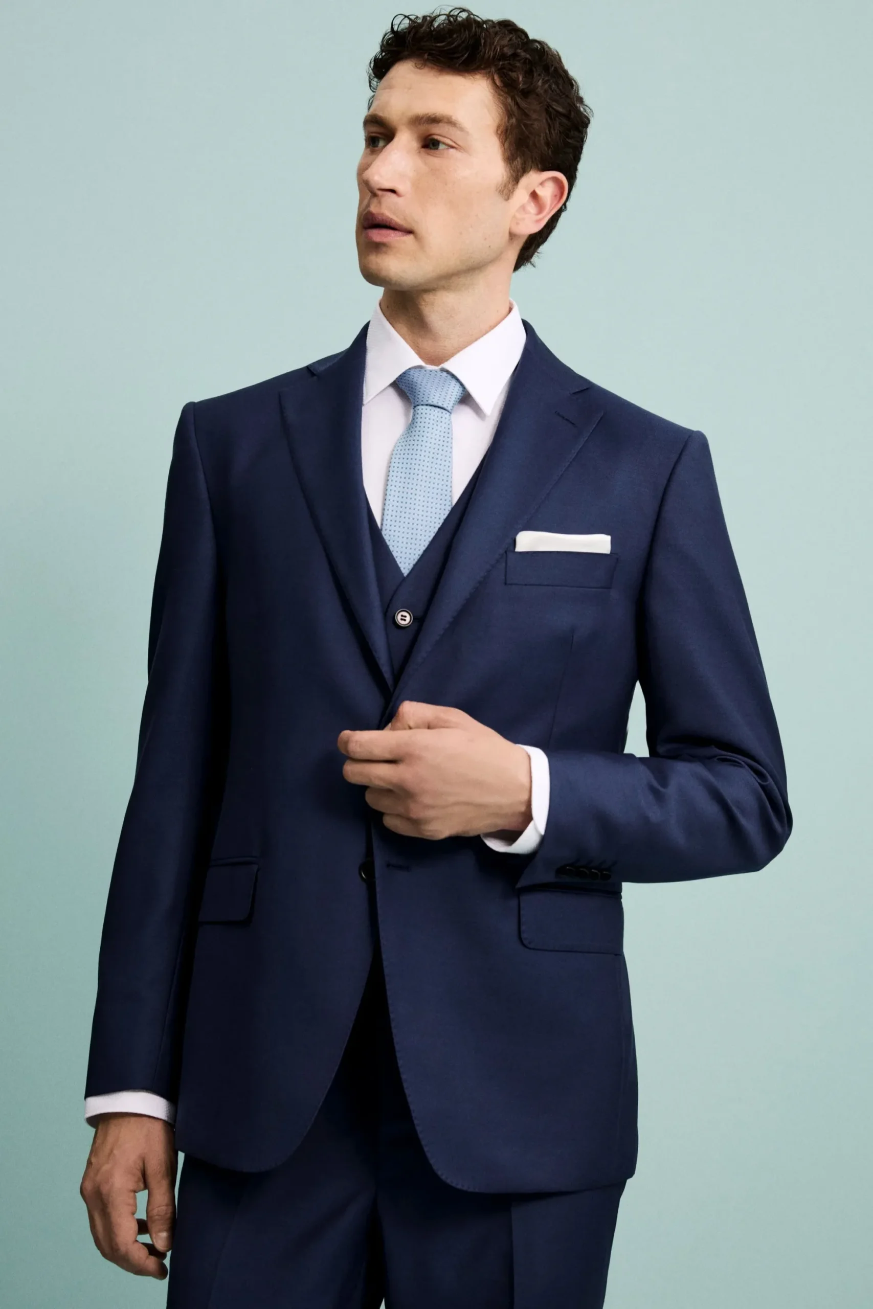 Giacca da Cerimonia in Lana Vergine Drop 4 - BLU