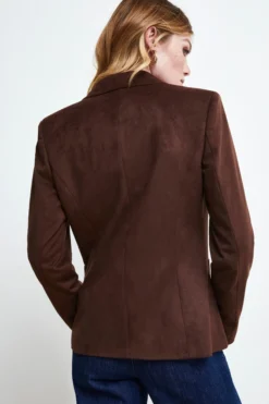 Giacca Daino Regular Fit - COGNAC