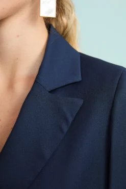 Giacca Elegante Foderata in Lana Vergine - BLU
