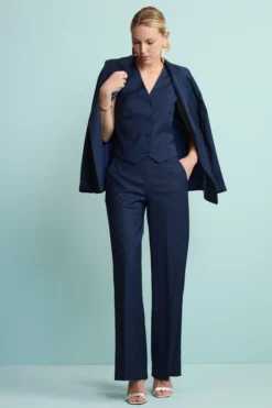 Giacca Elegante Foderata in Lana Vergine - BLU