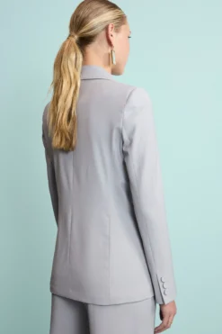 Giacca Elegante Foderata in Lana Vergine - GRIGIO CHIARO