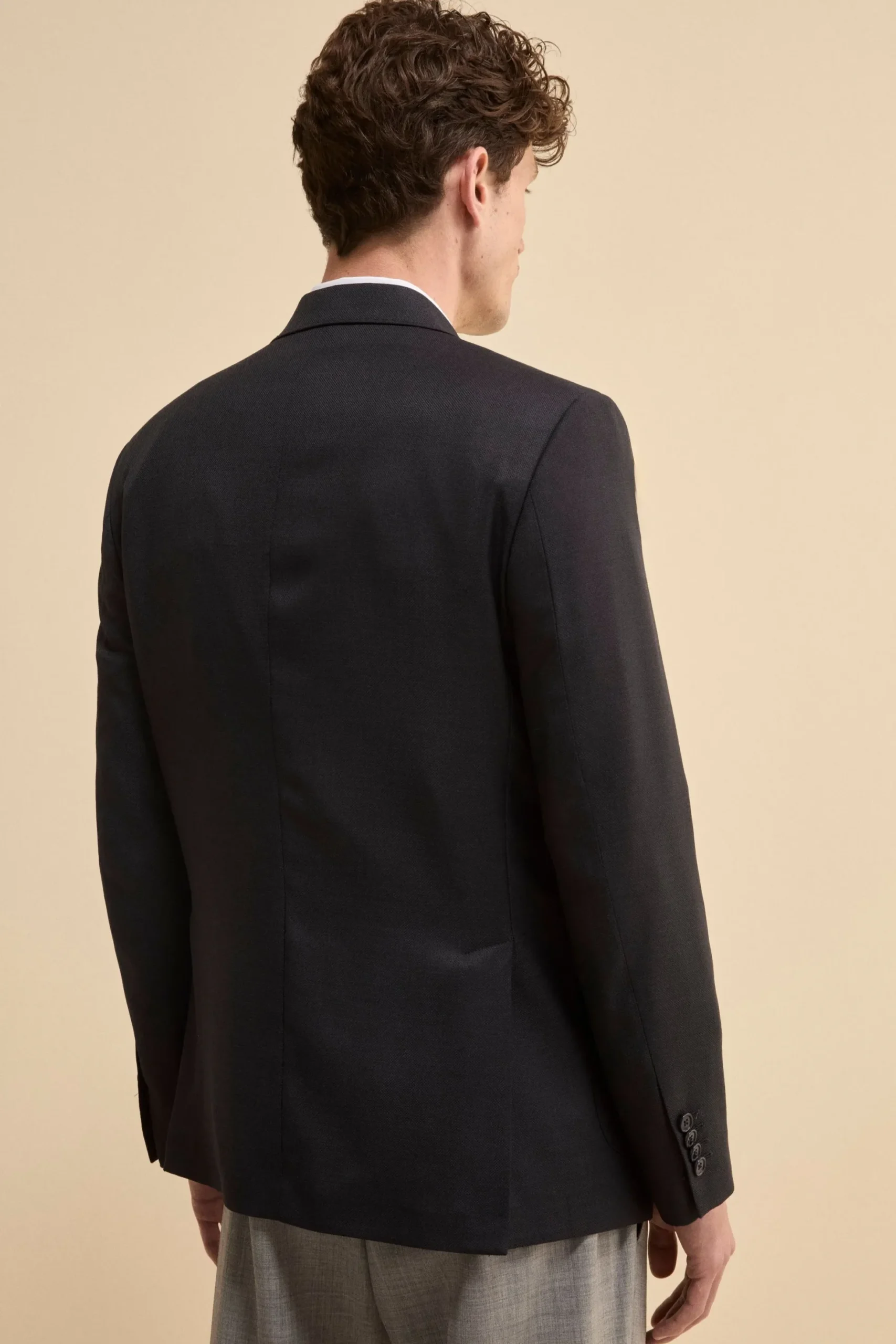 Giacca Elegante in Lana Vergine Regular Fit - BLU