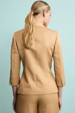 Giacca Elegante in Misto Lino con Fiocco - ORO