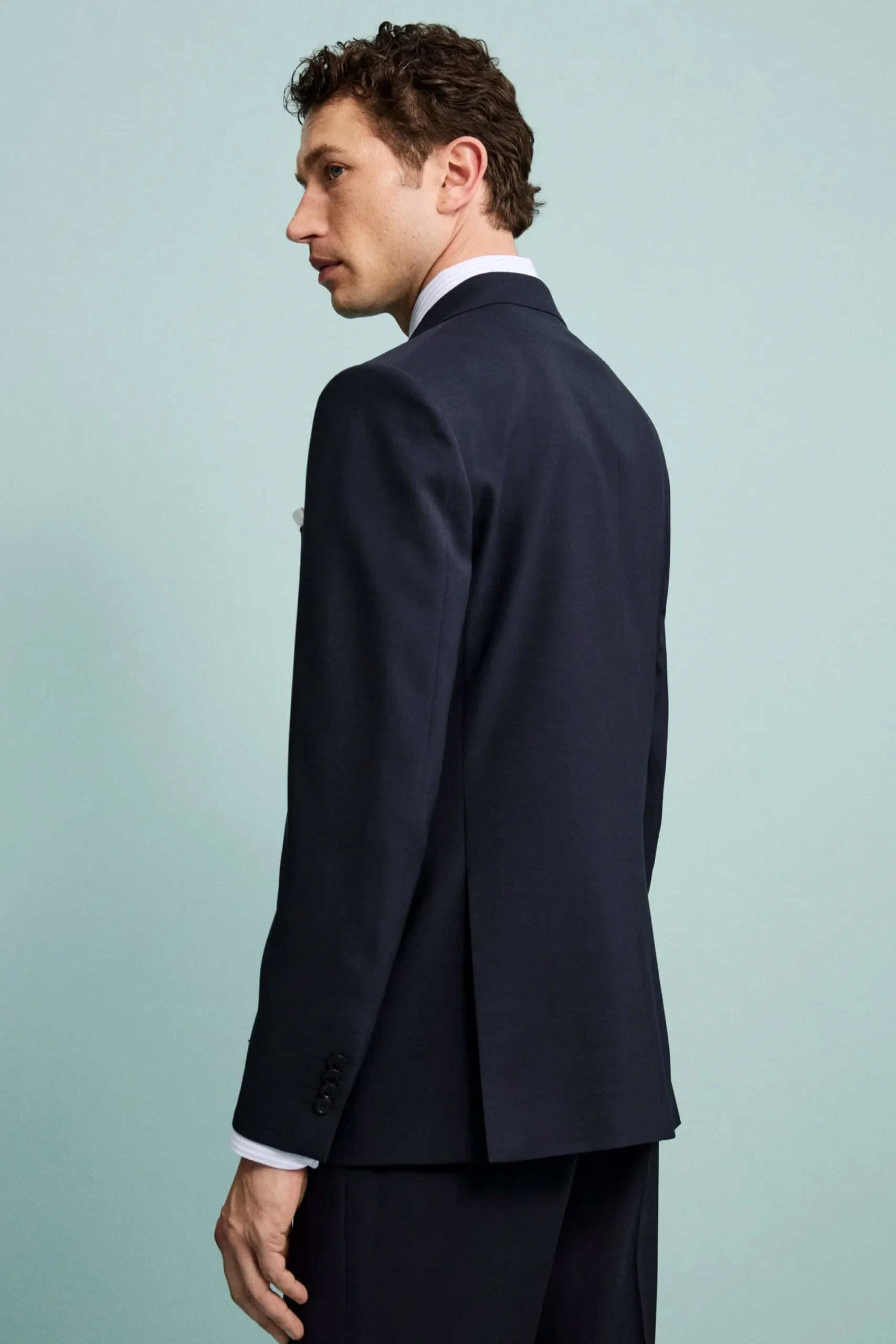 Giacca Elegante Monopetto in Lana Vergine Drop 8 - BLU