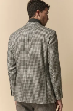 Giacca Fantasia in Lana e Seta - P/POULE GRIGIO