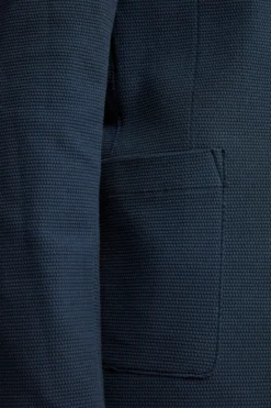 Giacca in Cotone con Pettorina e Cappuccio - BLU