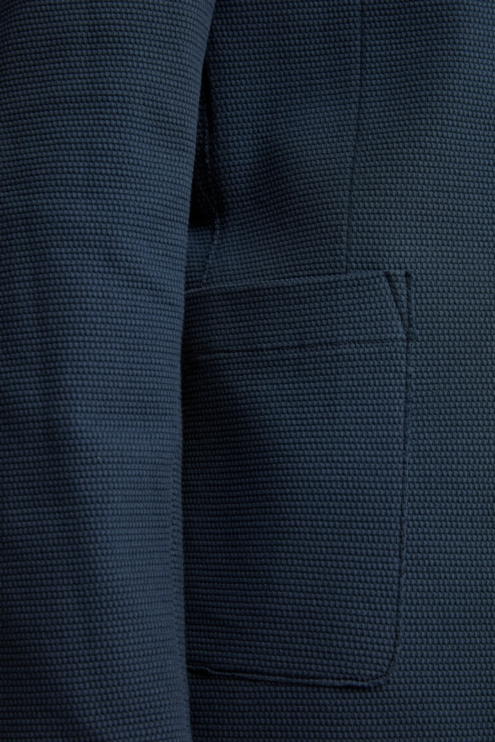 Giacca in Cotone con Pettorina e Cappuccio - BLU