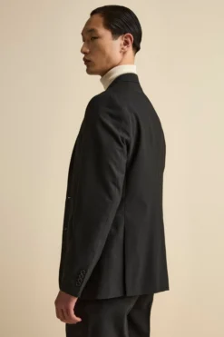 Giacca Monopetto Elegante con Revers Classico Drop 6 - NERO