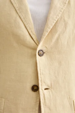 Giacca Regular Fit Sfoderata in Lino - SABBIA