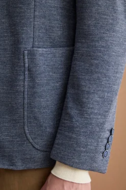 Giacca Semifoderata Comfort Fit in Misto Cotone - BLU