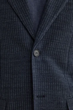 Giacca Sfoderata Slim Fit in Misto Cotone - BLU