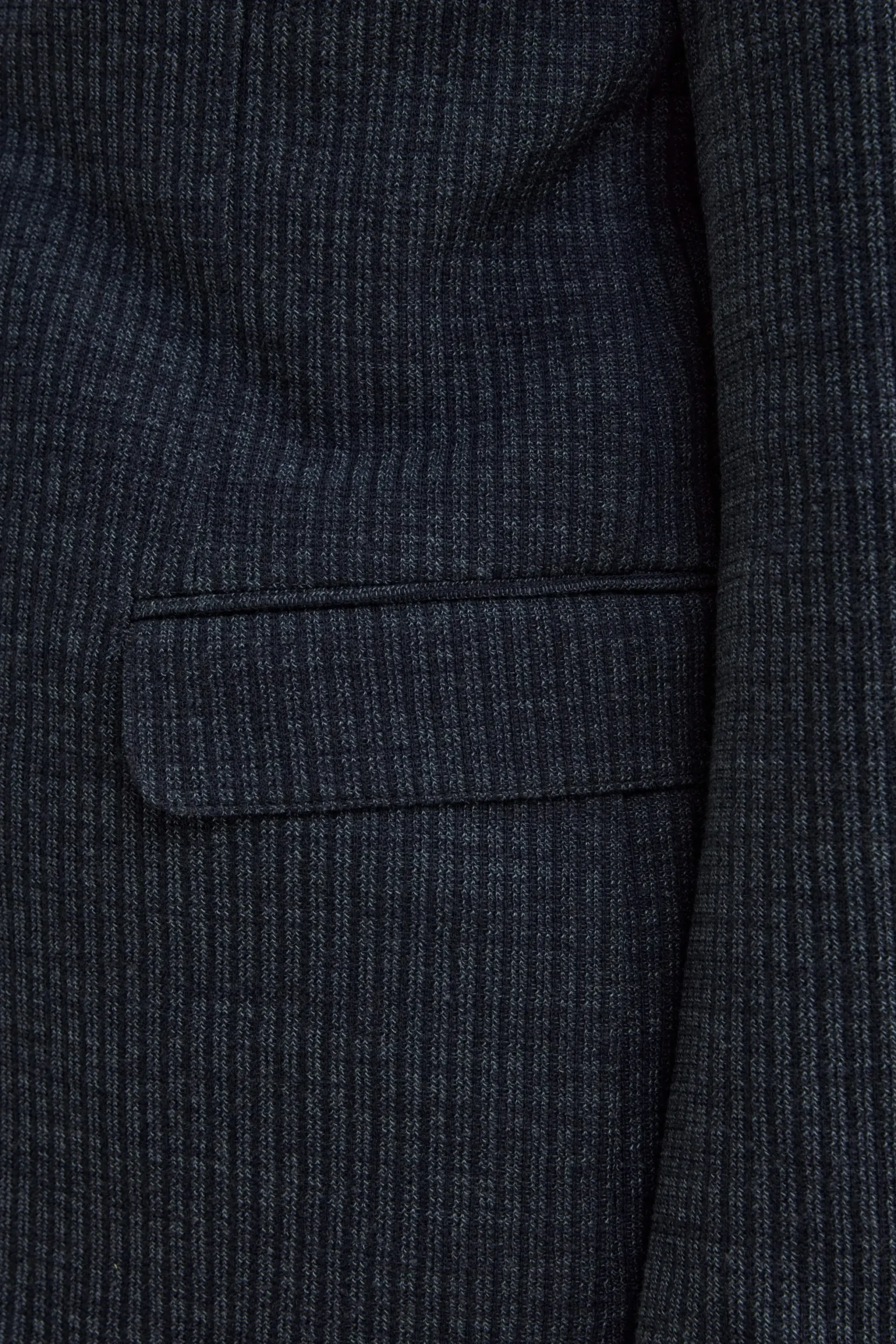Giacca Sfoderata Slim Fit in Misto Cotone - BLU