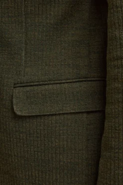 Giacca Sfoderata Slim Fit in Misto Cotone - VERDE