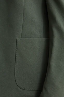Giacca Slim Fit Semifoderata Revers Classico - VERDE