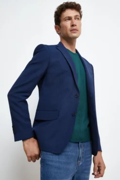 Giacca Slim in Lana e Cashmere - BLU SPIGATO
