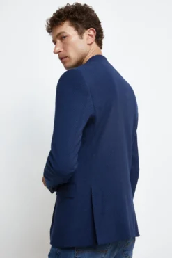 Giacca Slim in Lana e Cashmere - BLU SPIGATO
