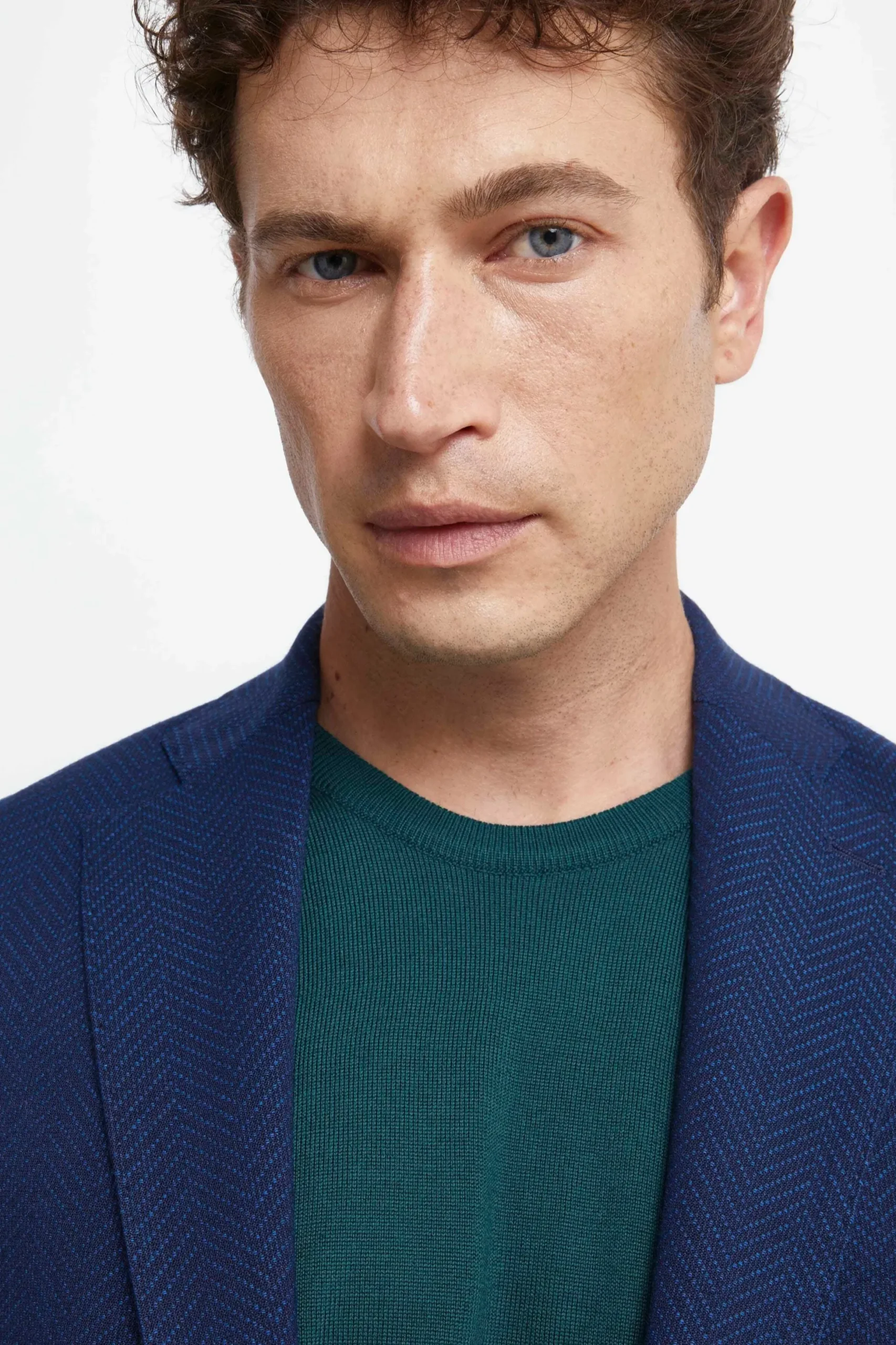 Giacca Slim in Lana e Cashmere - BLU SPIGATO