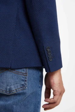Giacca Slim in Lana e Cashmere - BLU SPIGATO