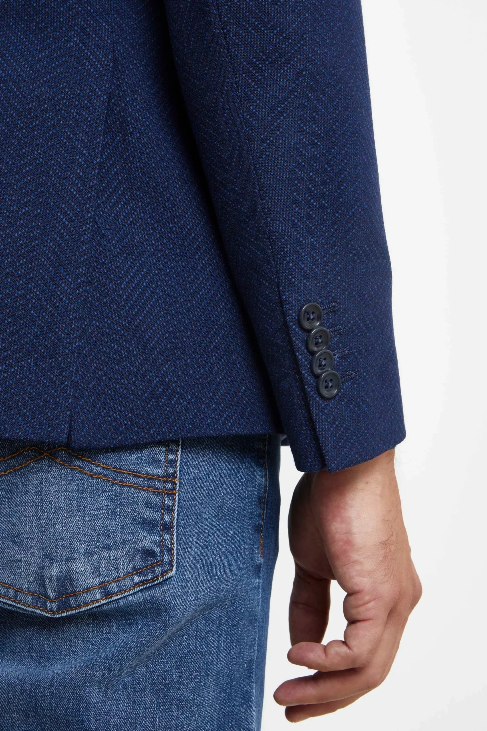 Giacca Slim in Lana e Cashmere - BLU SPIGATO