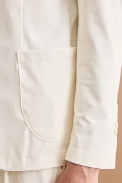 Giacca Tecnica Sfoderata Slim Fit - PANNA