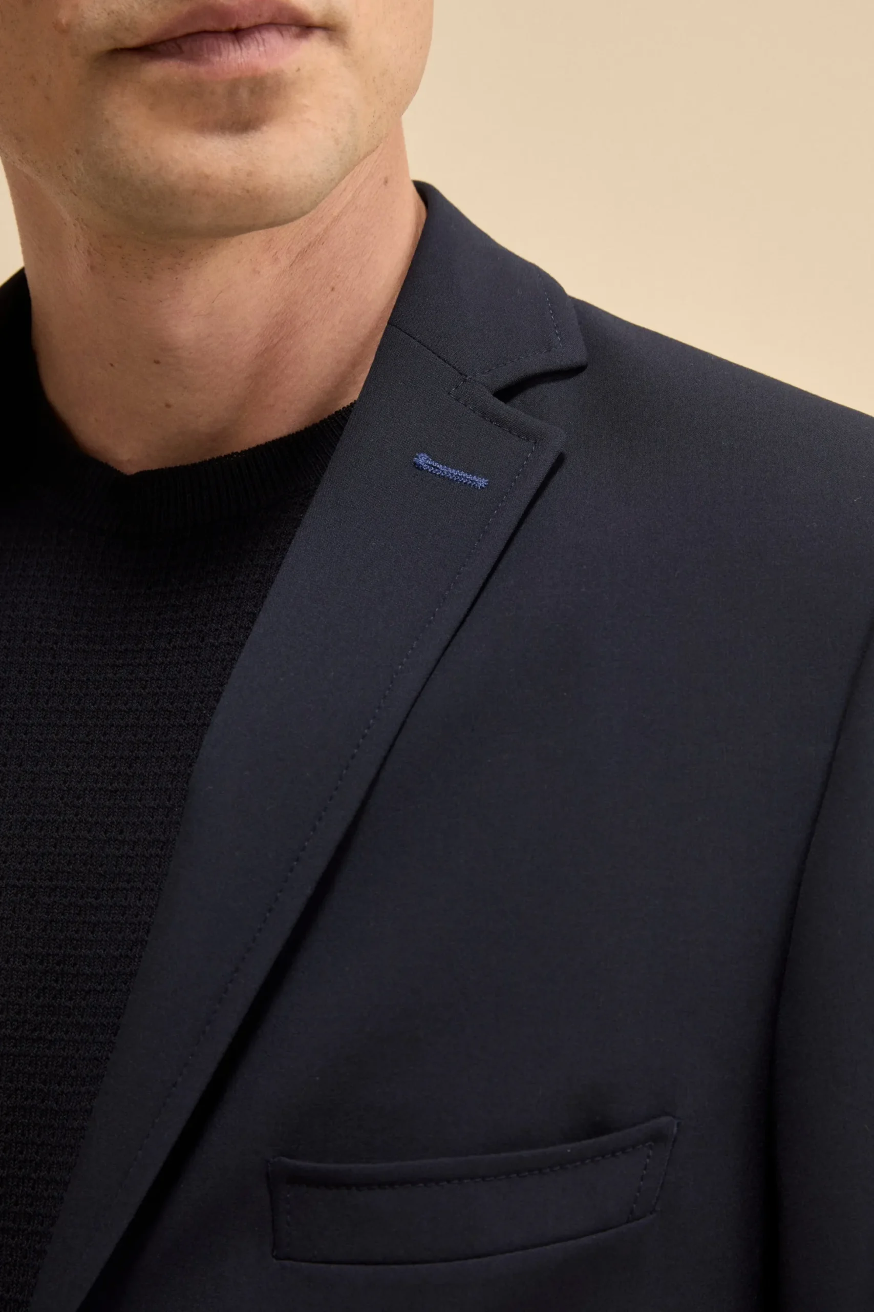 Giacca Travel Monopetto Elasticizzata - BLU