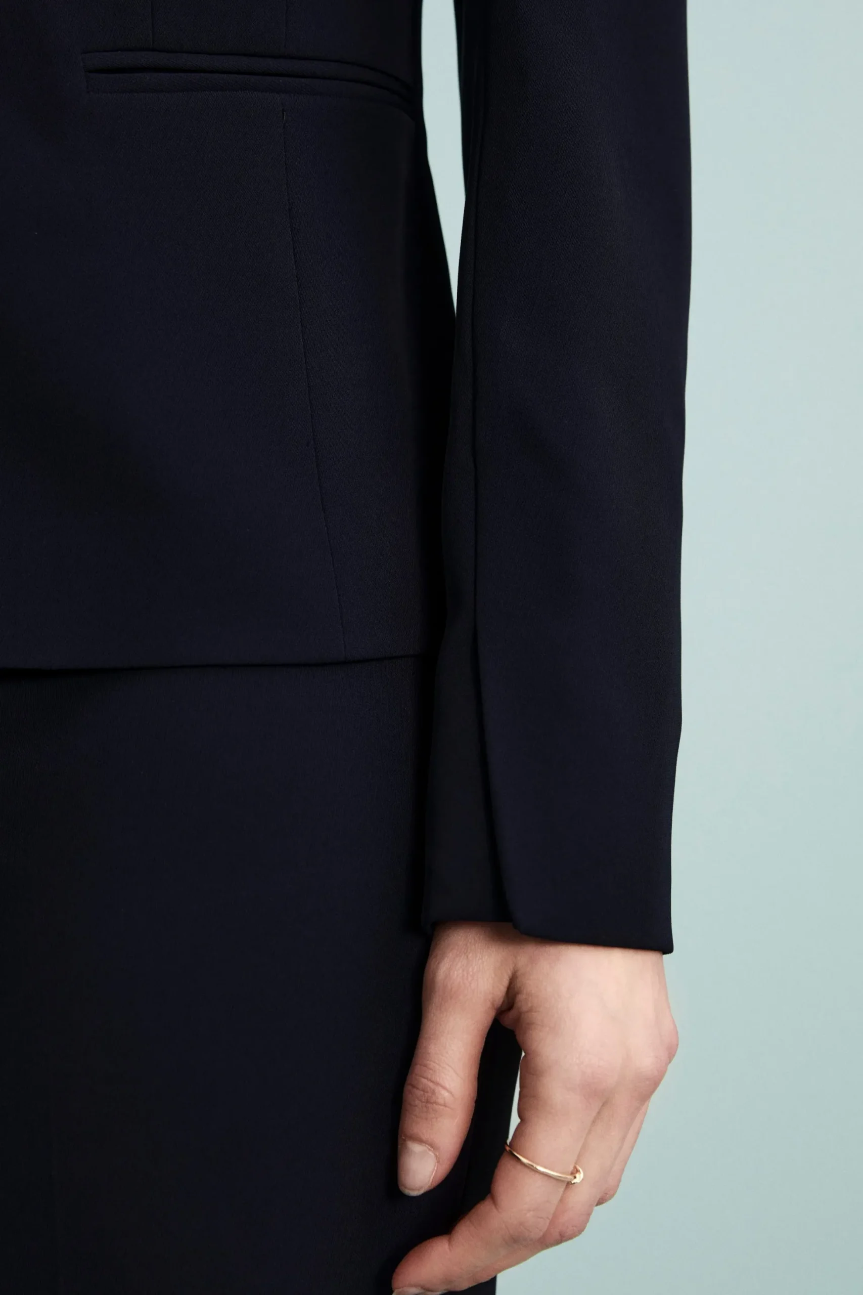 Giacca Twill Cerimonia con Collo Sciallato - BLU