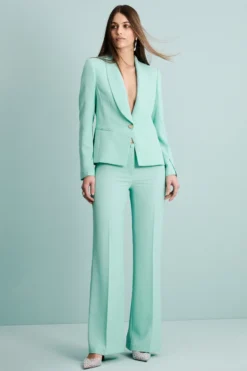 Giacca Twill Cerimonia con Collo Sciallato - ACQUA