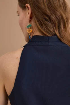 Gilet Cady da Cerimonia con Cintura - BLU
