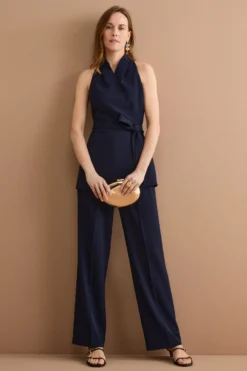 Gilet Cady da Cerimonia con Cintura - BLU