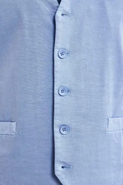 Gilet Casual in Cotone - AZZURRO