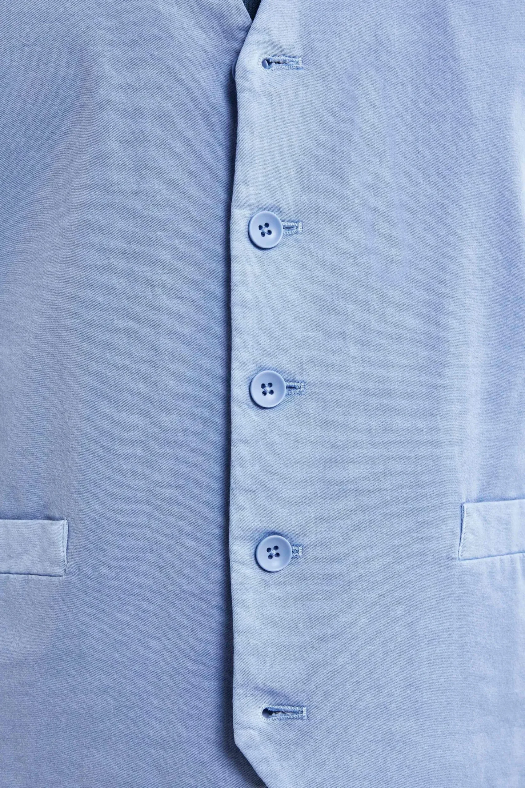 Gilet Casual in Cotone - AZZURRO