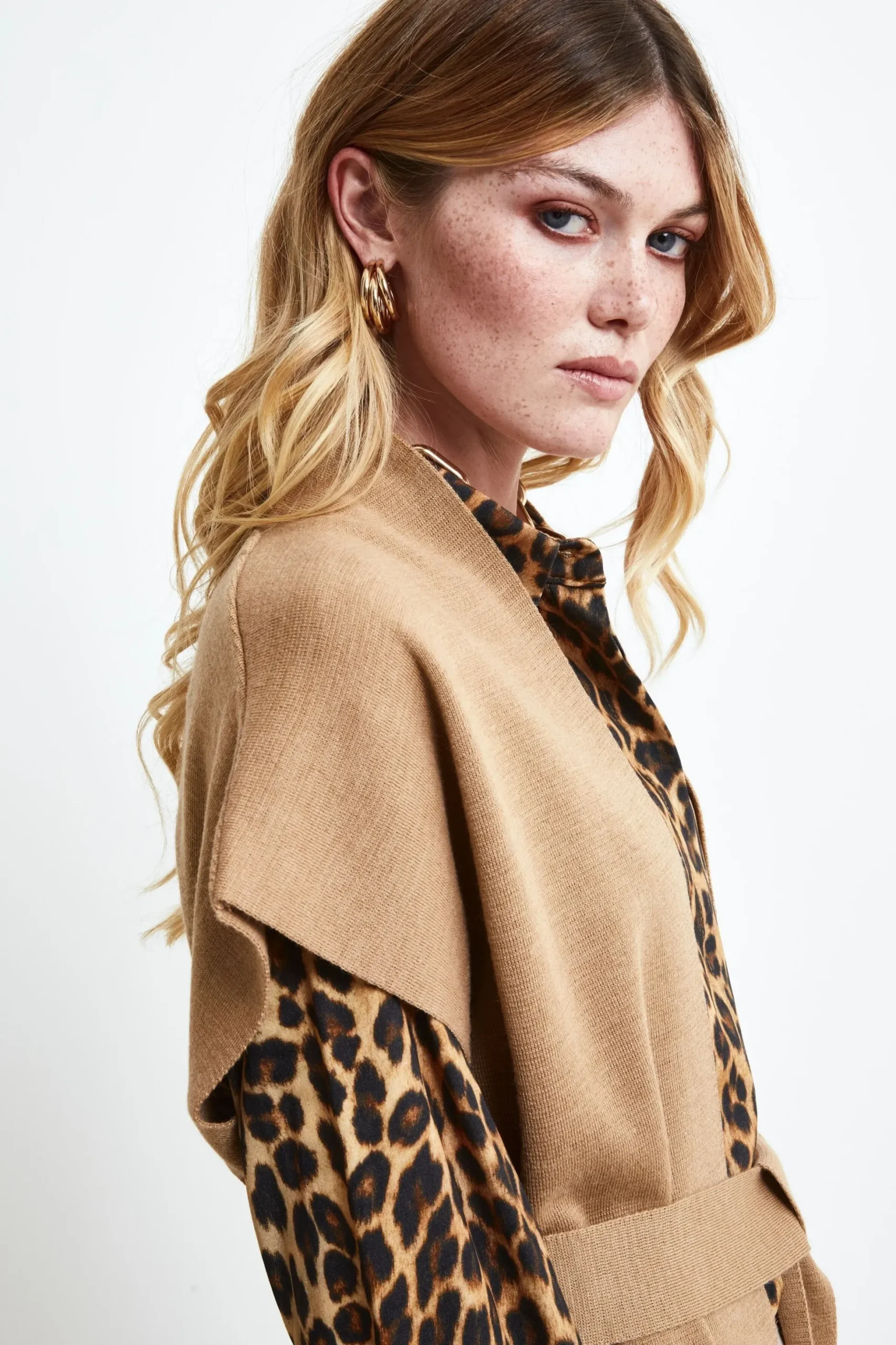 Gilet con frange - CAMMELLO