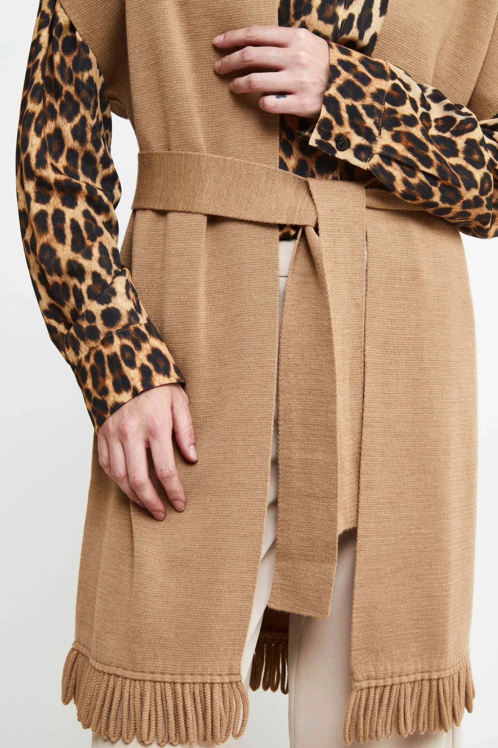 Gilet con frange - CAMMELLO