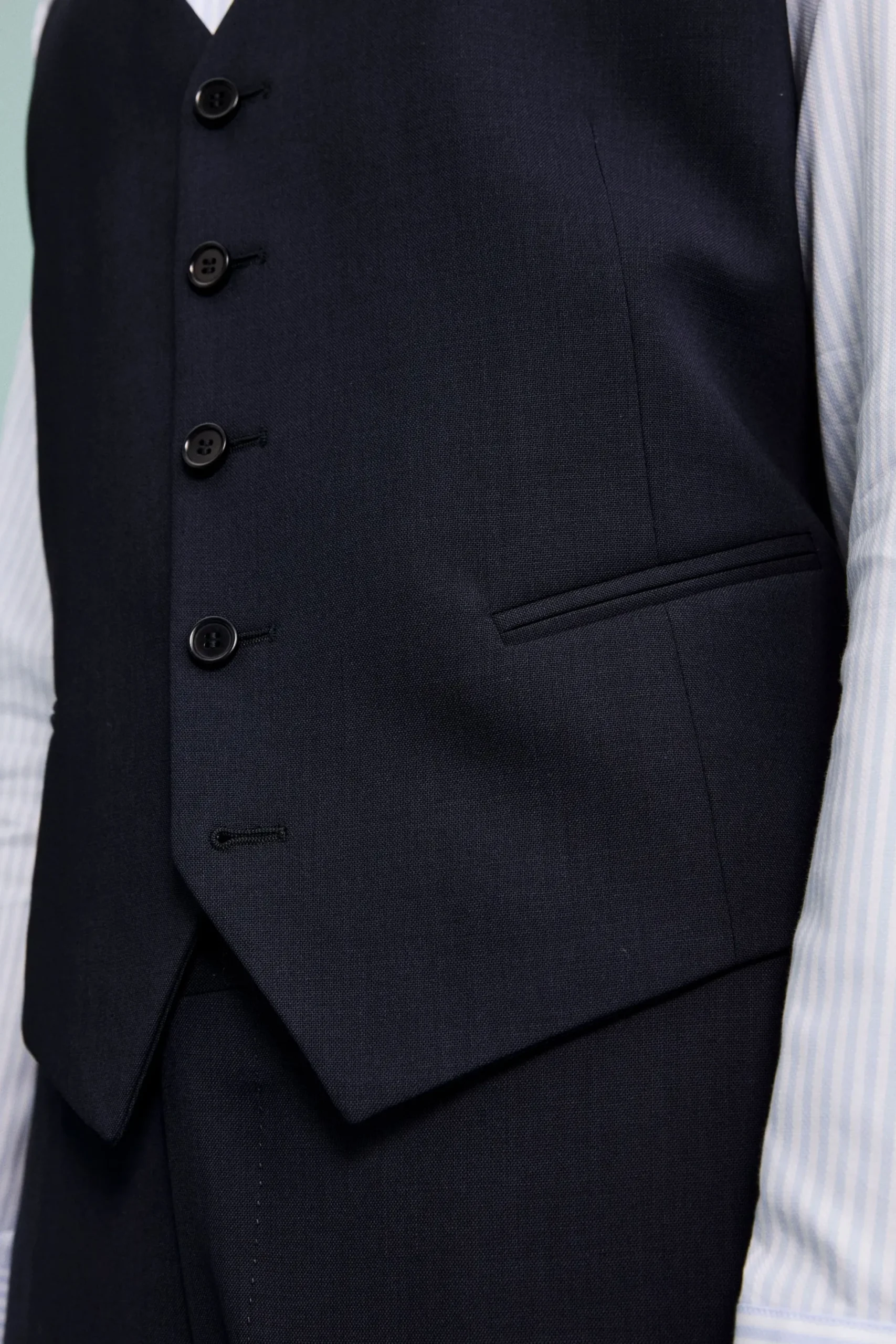 Gilet da Cerimonia in Lana Vergine - BLU